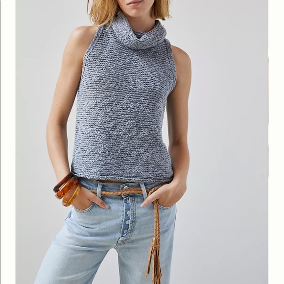 Anthropologie Pilcro Knit Turtleneck Tank- S - Picture 7 of 9